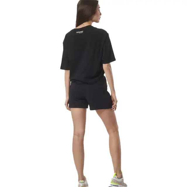 Body Action Women's Athletic With Embroidery Shorts Μαύρο 031424-01 (Body Action) - Small 3