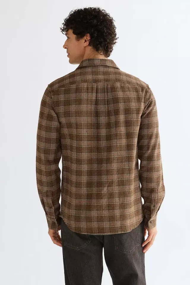 Wrangler Ανδρικό Καρό Πουκάμισο 1 PKT 112386948 - Kangaroo - XXL 2
