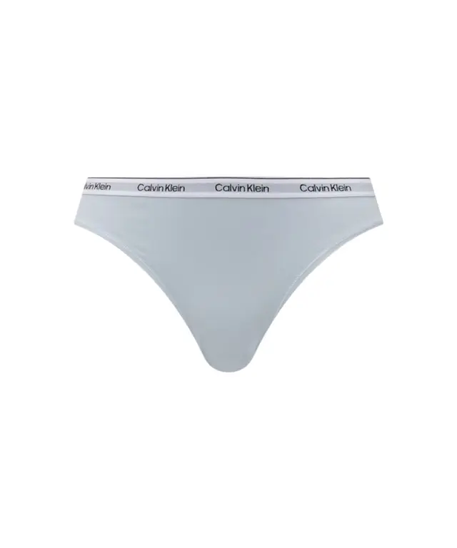 Calvin Klein - Γυναικείο Slip 3 Pack Icon Logo LV00QD5207-GG2 Μαύρο/Λευκό/Γαλάζιο 3