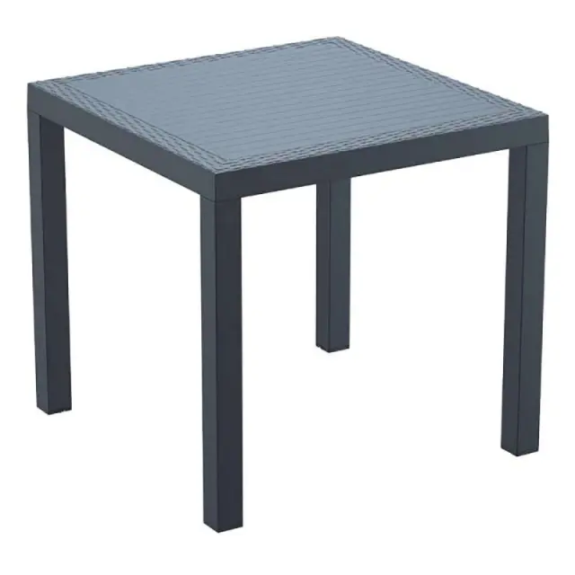 Τραπέζι ORLANDO Ανθρακί PP 80x80x75cm