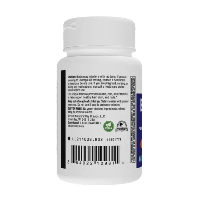 Nature's Way Biotin Forte® with Zinc 3