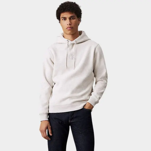 Calvin Klein - Fleece Monogram Φούτερ J30J325629-P6G Γκρι - XL