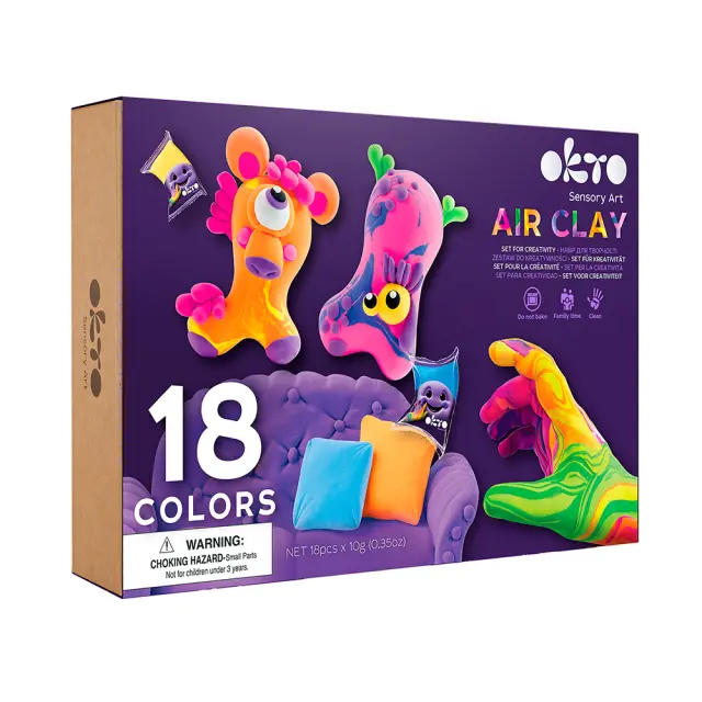 Okto DIY Δημιουργικό Sensory Σετ με Πηλό 18 Χρώματα (5+ ετών) 70151