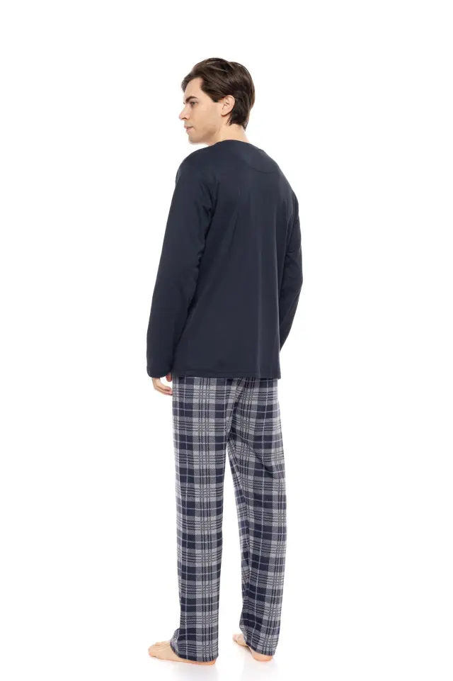 W-M720 - Type - PYJAMA JACQUARD BLUE GREY PLAID - XL 3