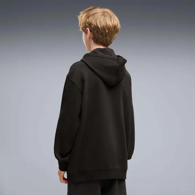 Puma Boy's Essentials Logo Lab Relaxed Fleece Hoodie Μαύρο - Μπλε 694674-01 (Puma) 2