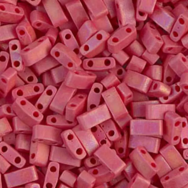 Χάντρα Miyuki Half Tila No408FR Matte Red AB ~7gr