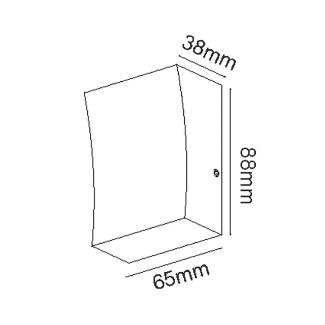 LED HP WALL LUMINAIRE 3W 110LM 89° 230V AC 3.000K DARK GREY CRI80 IP65 30.000HRS / LG1041G 3