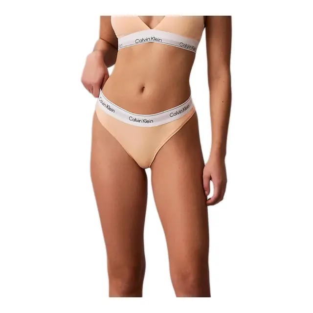 Calvin Klein Γυναικείο String Thong - Icon Cotton Modal, Χρώμα Peach Bliss