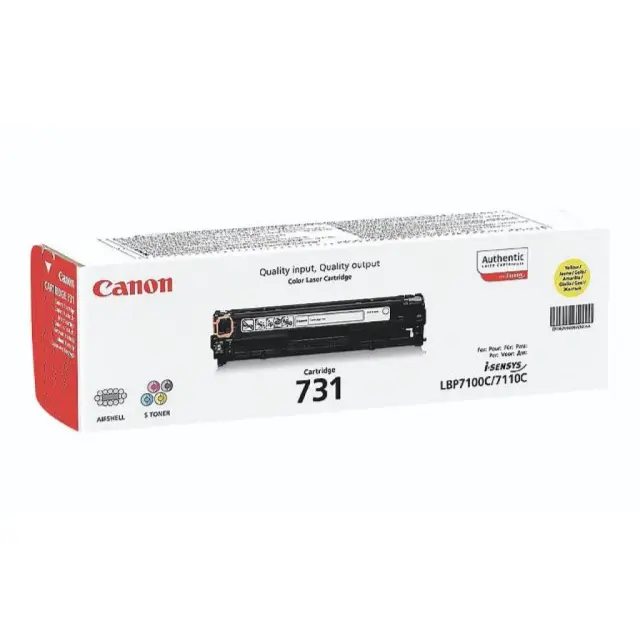 Canon 731 Γνήσιο Toner Laser Εκτυπωτή Κίτρινο 1500 Σελίδων (6269B002)