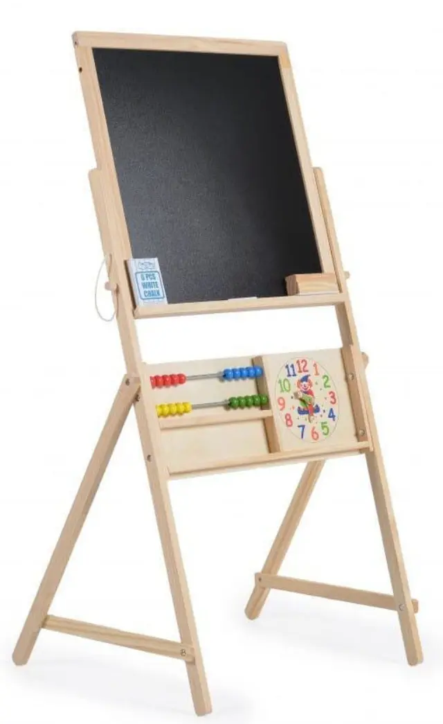 Μαυροπίνακας Διπλής Όψης Ξύλινος Moni Toys 3800146223021