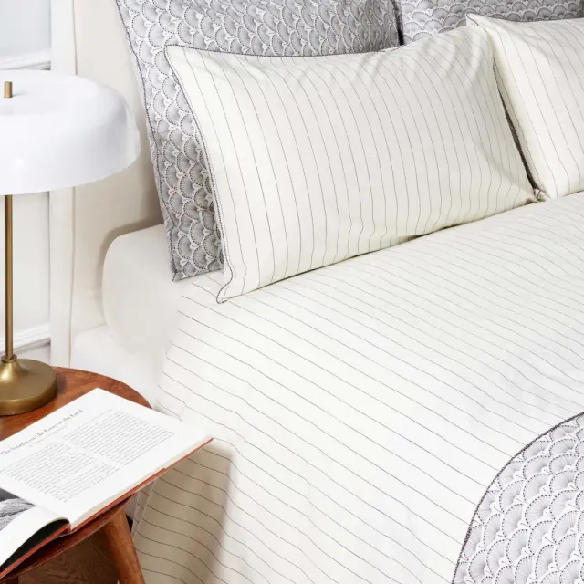 Σεντόνι Υπέρδιπλο Descamp Ombelle Ivory 240x300