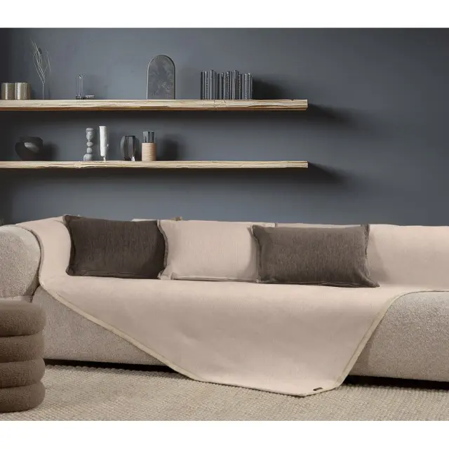 Nef-Nef Homeware Ριχτάρι Τριθέσιου Καναπέ New Tanger 180x300 Ecru 3