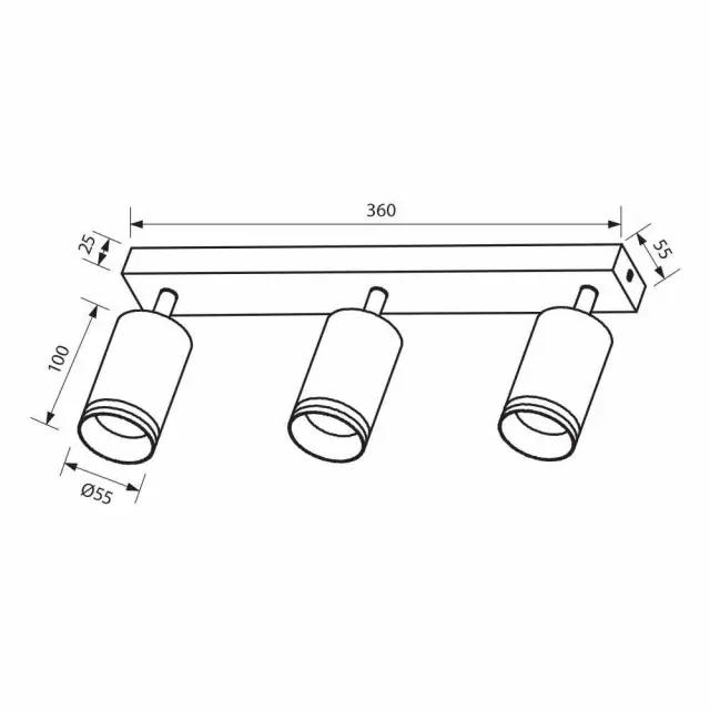 Φωτιστικό με 3 Σποτ - Ράγα KING Λευκή SP733-3L VIV004797 3