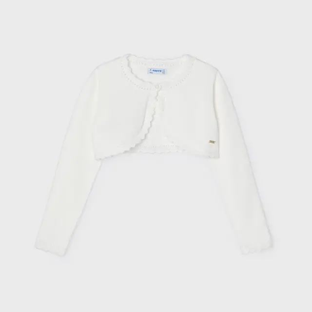 Mini 2 έως 10 ετών Ζακέτα μεταλλιζέ κλωστή Better Cotton ecofriends εκρού