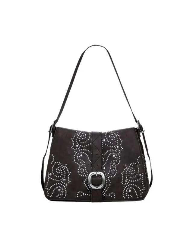 Desigual - Γυναικεία Τσάντα 'Ωμου Poker Face Posadas 25WAXP34-6009 Καφέ