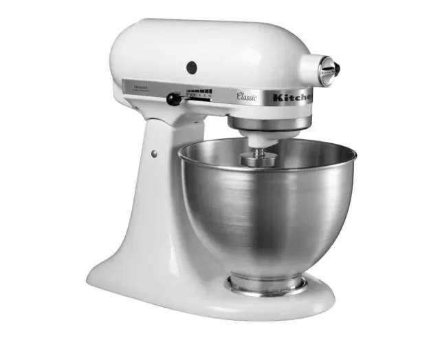 Μίξερ επιτραπέζιο Kitchenaid 5K45SSEWH με ισχύ 275W, 10 ταχύτητες και χωρητικότητα 4.28L - Λευκό 5K45SSEWH