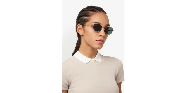 Tommy Hilfiger Ανδρικά Γυαλιά Ηλίου με Χρυσό Μεταλλικό Σκελετό και Πράσινο Φακό TH2219/S J5G/QT 2