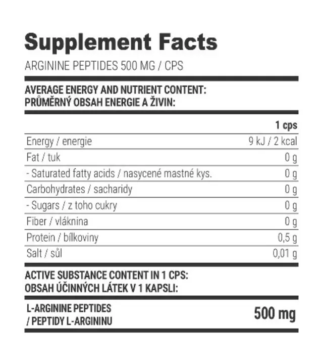 Extrifit Arginine Peptides 500 mg 2
