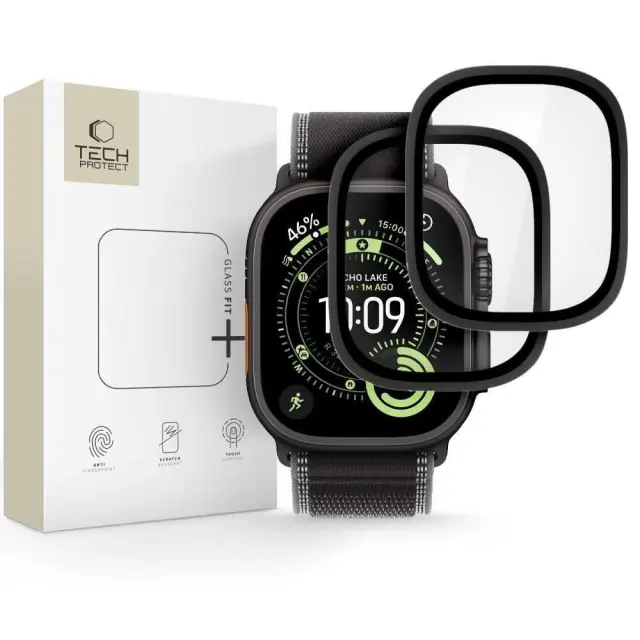 Tech-Protect Glass Ring 2-Pack Apple Watch Ultra 1 / 2 / 3 / 4 (49 mm) Μαύρο
