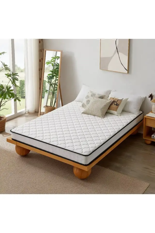 Stewehome Ορθοπεδικό βαμβακερό στρώμα ύπνου διπλής όψης 200x120x10 cm