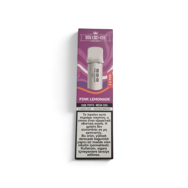SKE 600 Pro Pods: Η Απολυτη Εμπειρία Vaping με 1200 Puffs Pink Lemonade
