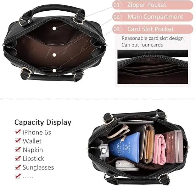 Γυναικεία τσάντα Χιαστί Lovevook WB1512 black - One Size 3