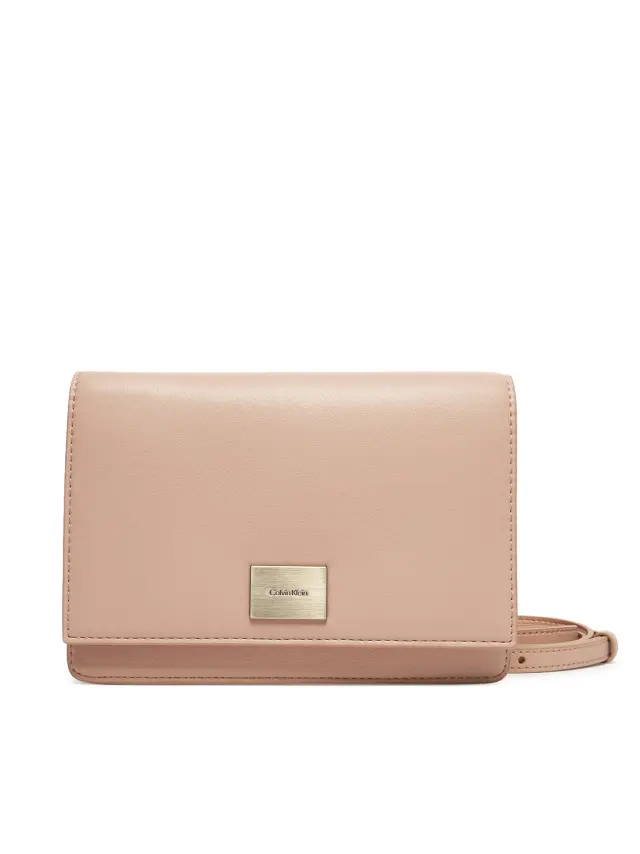Calvin Klein Γυναικεία Τσάντα Hardware Flap Crossbody Ροζ