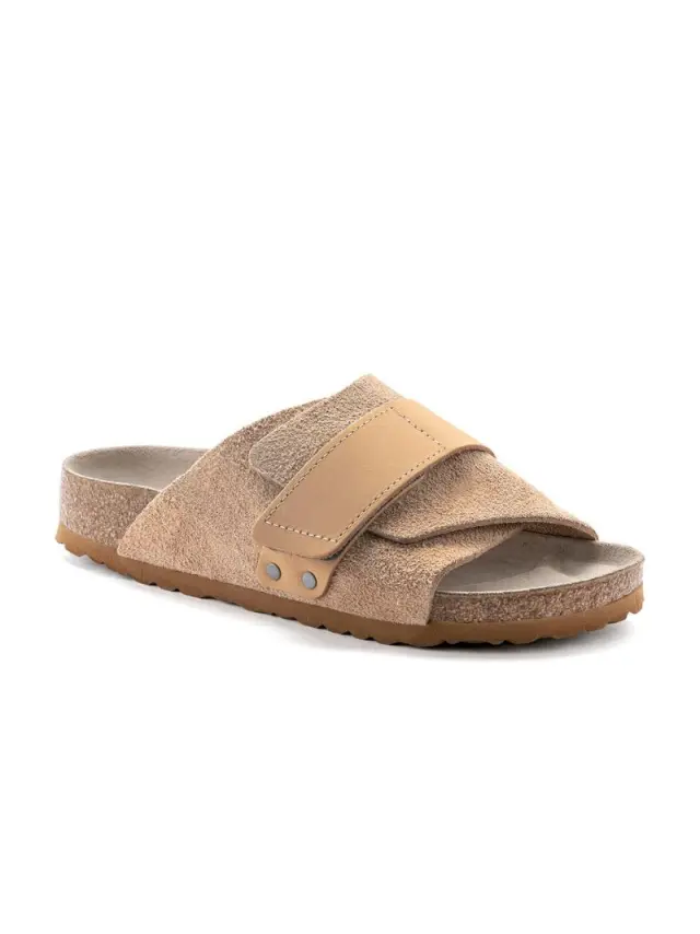 Birkenstock Πέδιλα Γυναικείο δέρμα Nubuck/Suede Μπεζ BIR/KYOTO 1022377 CLAY 2