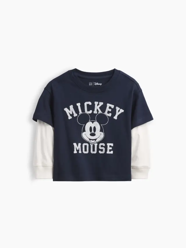 Βρεφική & Νηπιακή Double-Layer Μπλούζα Gap × Disney Blue