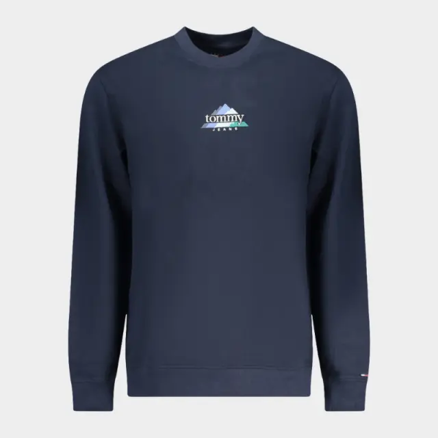 Tommy Hilfiger - Ανδρικό Φούτερ Tjm Entry Dna Play Regular Fit DM0DM22418-C1G Μπλε Σκούρο - 2XL