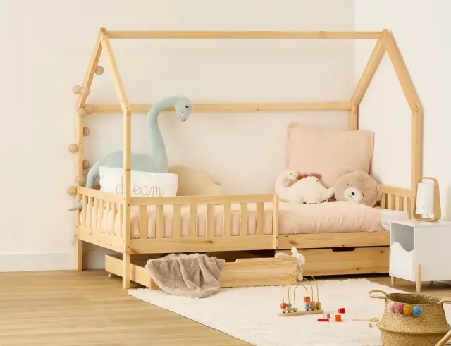 Παιδικό Κρεβάτι Bosco Atmosphera, Τύπου Montessori με 2 συρτάρια και διαστάσεις 195x98x155.5cm 214400