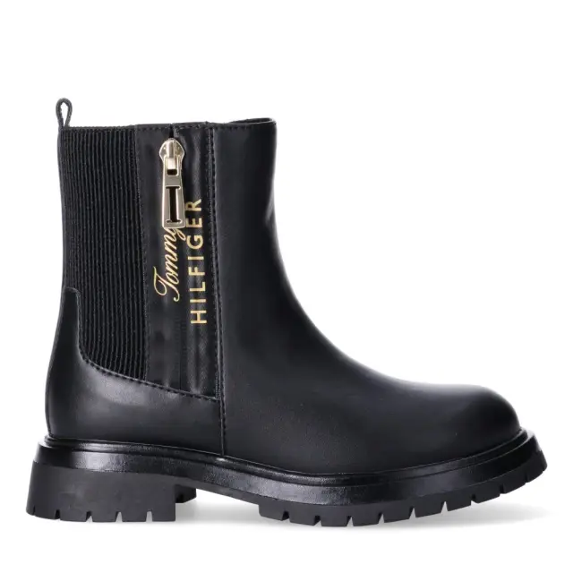 Εφηβικά Μποτάκια Tommy Hilfiger Chelsea Boot T3A5-35161-1355999 Μαύρα Μαύρο - 36