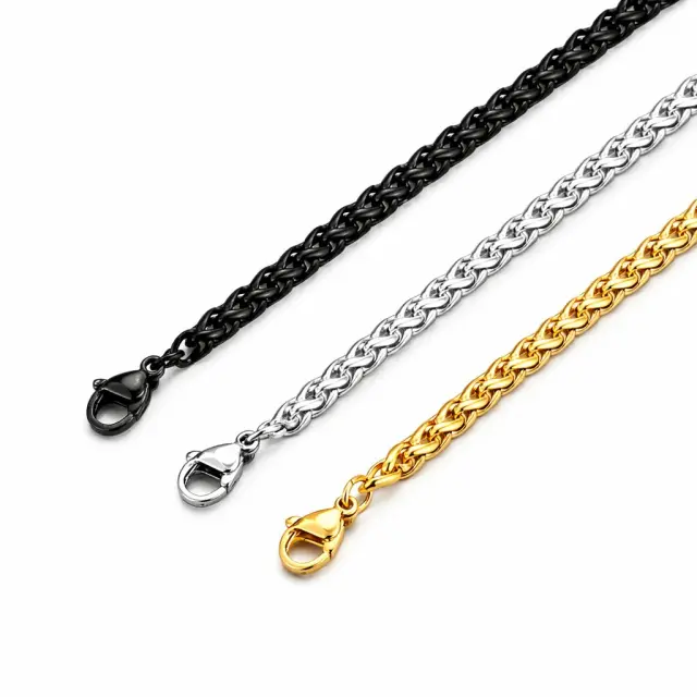 Ghetto Stainless Steel Chain 3mm High Quality Necklace Gold