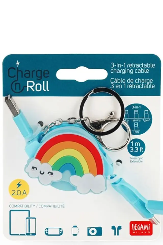 Καλώδιο Φόρτισης 3-in-1 Charge N Roll - Rainbow 2