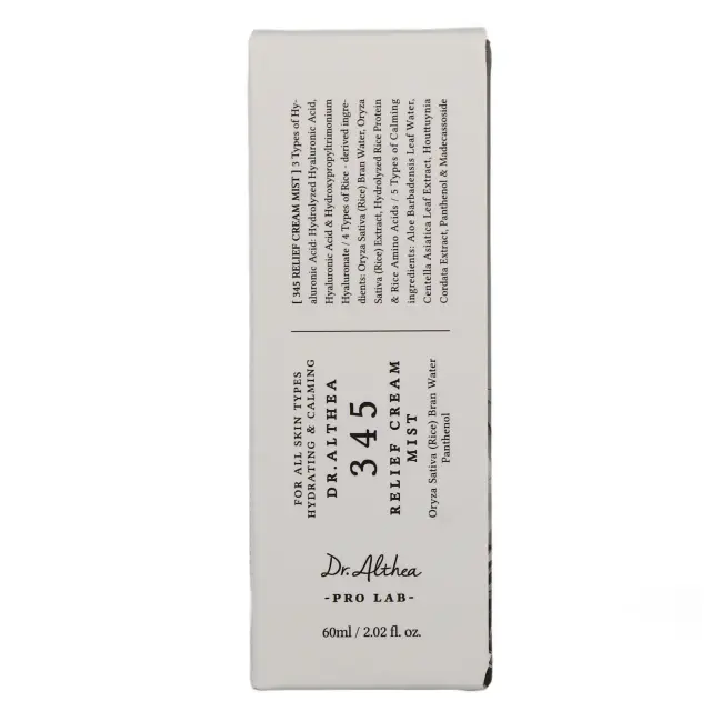 Dr. Althea 345 Relief Cream Mist με Ceramides + Πανθενόλη για Ενυδάτωση + Καταπράυνση 60ml 2