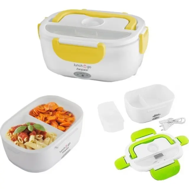 Beper 90.920G Θερμαινόμενο Δοχείο Φαγητού 650ml/450ml 40W - Κίτρινο 2
