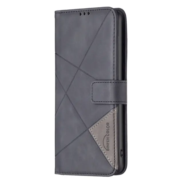 Geometrical Pattern Θήκη Βιβλίο για Motorola G54-Black OEM 2