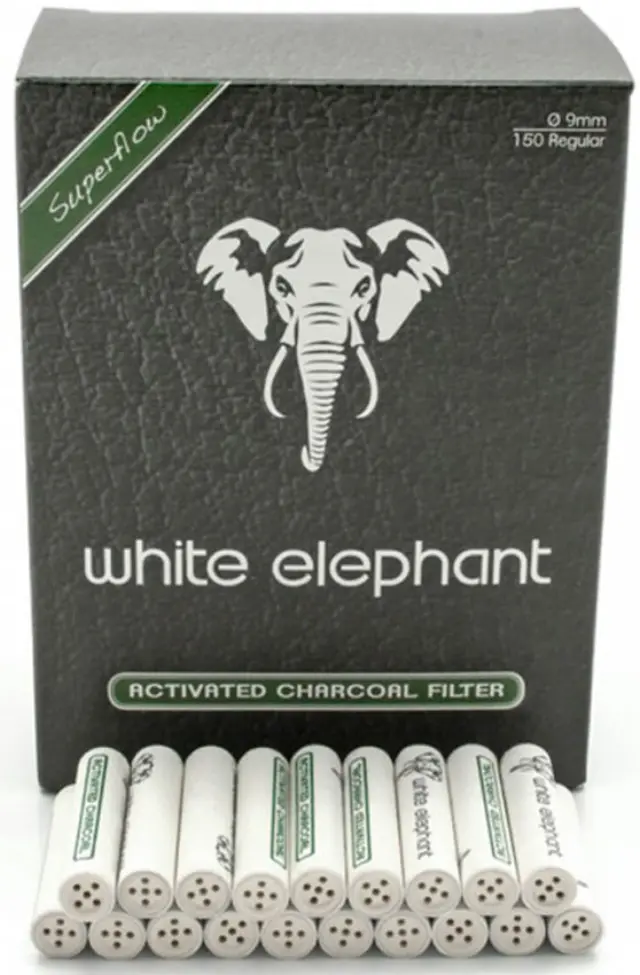 Elephant Active Charcoal Φιλτράκια για Πίπα καπνού - 9mm 150 τεμ.