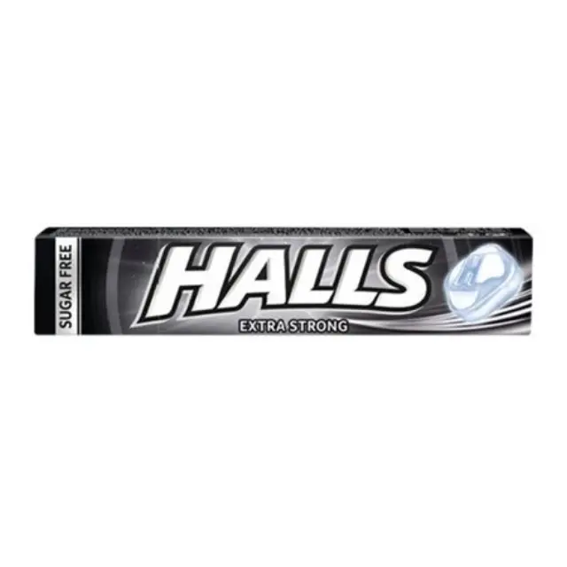 Halls Καραμέλα Extra Strong Χωρίς Ζάχαρη 32gr 1 τμχ