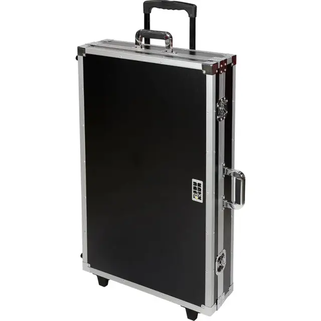 WALKASSE W-CONTROL-XL Flight case Pick n Pluck foam XDJ-XZ, XDJ-RX3, PRIME4+ (Trolley + Wheels) Silver. 2