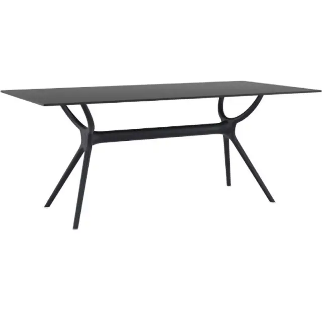 Τραπέζι AIR Μαύρο PP/HPL 180x90x74cm