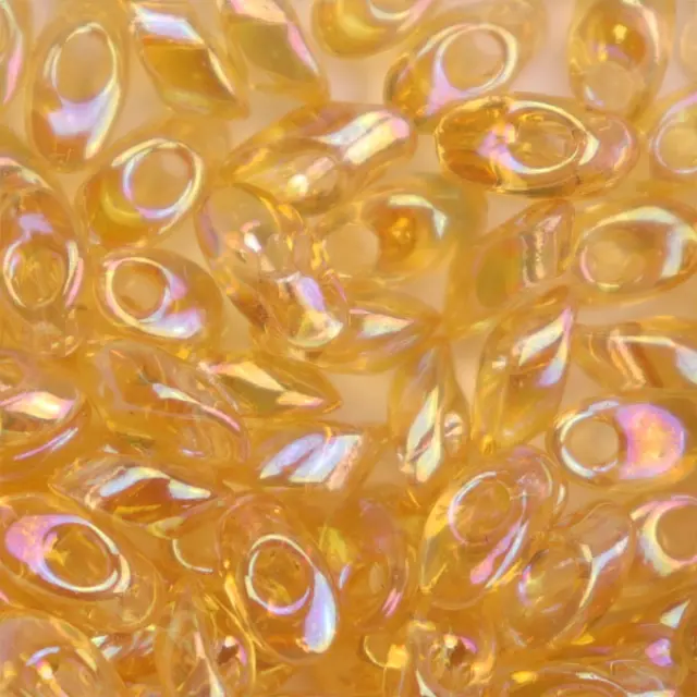 Χάντρα Miyuki Long Magatama 4x7mm - LMA-251 - Transparent Light Topaz AB ~10gr