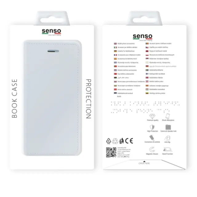 Δερμάτινη Θήκη Βιβλίο Senso Leather Stand Book Case Για Apple iPhone 7 Plus / 8 Plus Λευκή 2