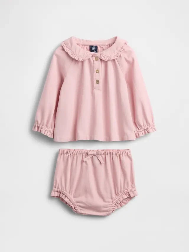 Βρεφικό Τζιν Φουσκωτό Σύνολο Σετ Pure pink