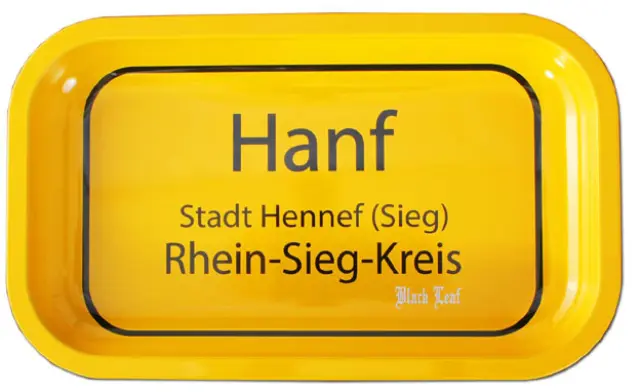 Rolling Tray Δίσκος Hanf Yellow - Small (27x16cm).