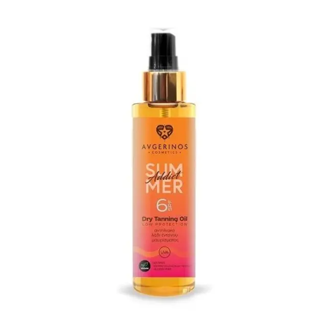 AVGERINOS COSMETICS Summer Addict Perfect Tan Slimming & Glitter Oil Αντηλιακό Λάδι για το Σώμα SPF6 με Χρώμα 150ml