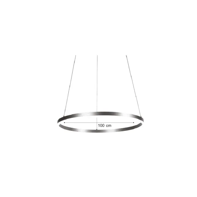Inlight Κρεμαστό φωτιστικό LED 45W 3CCT (by switch on base) D:100cm (6095-AA-Golden) 2