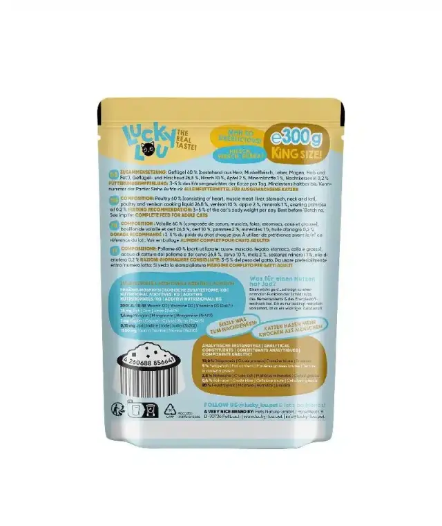 Lucky Lou LifeStage Adult Πουλερικά & Ελάφι (με Μήλο) 125gr 3