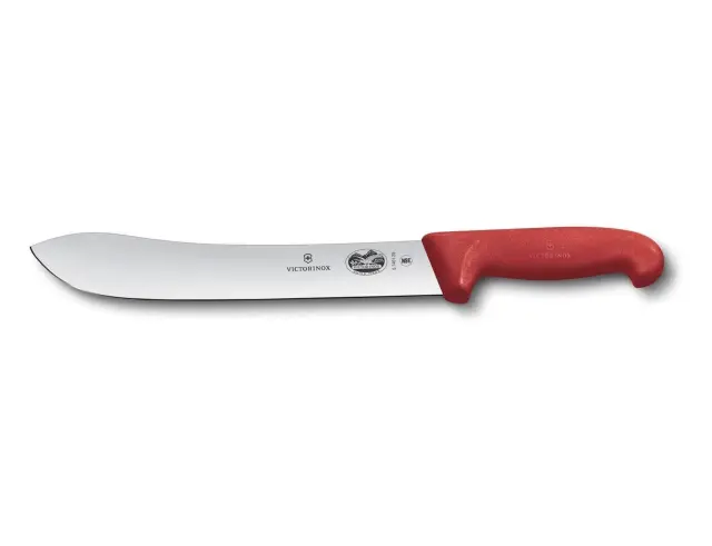Μαχαίρι Κρέατος Victorinox Fibrox με κυρτή λεπίδα, φαρδιά μύτη και μήκος 25cm - Red5.7401.25 2