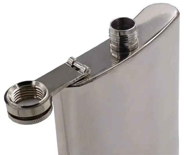 Hip Flask Φλασκί Ποτού Chrome Mat (F016) - 240ml 3